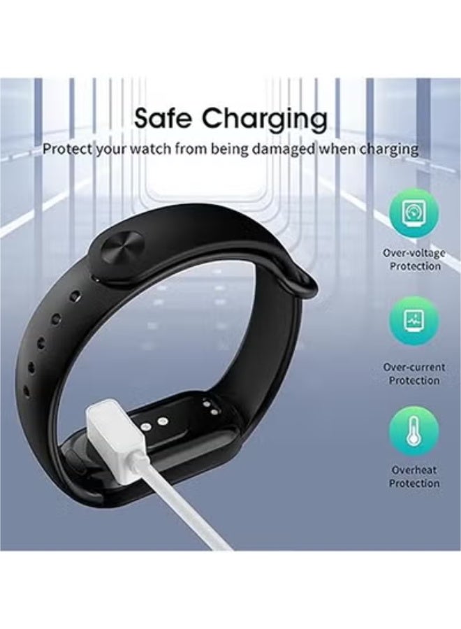DeHuCg Smartwatch Charger Compatible with XiaoMi Band 10/Band 9/8 Pro/Active/Mi Watch 4/3 Active, Magnetic USB Charging Cable 3.3ft, Replacement Charging Cable Cradle Accessories fit XiaoMi Band 10/9/8 Pro - White - Image 3